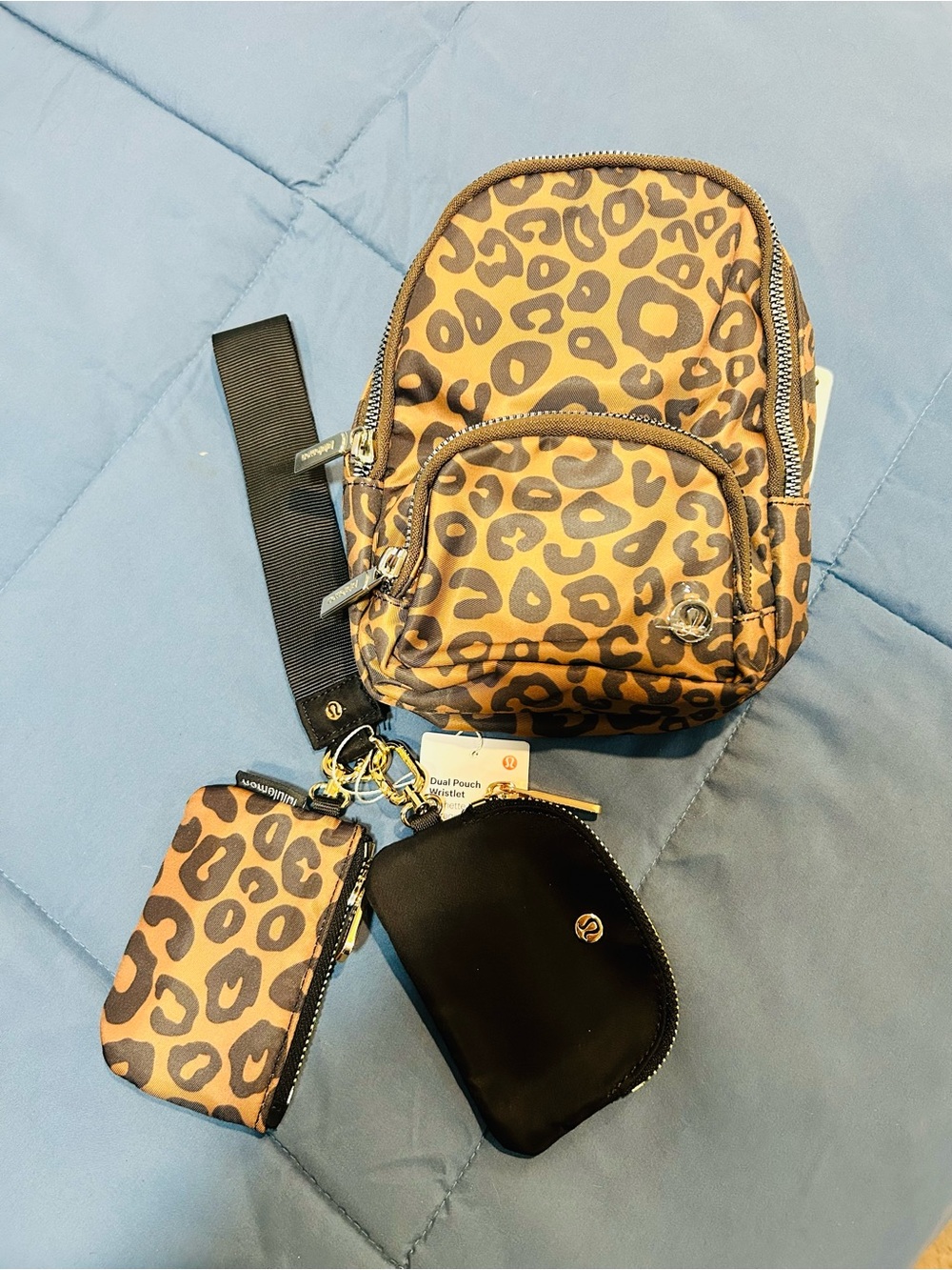 lululemon athletica Leopard Crossbody & Wristlet Set NEW